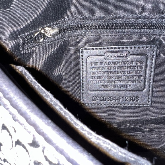 Coach Vintage Soho Signature C Black Monogram Y2K Shoulder Handbag Purse F12308 - Picture 8 of 14